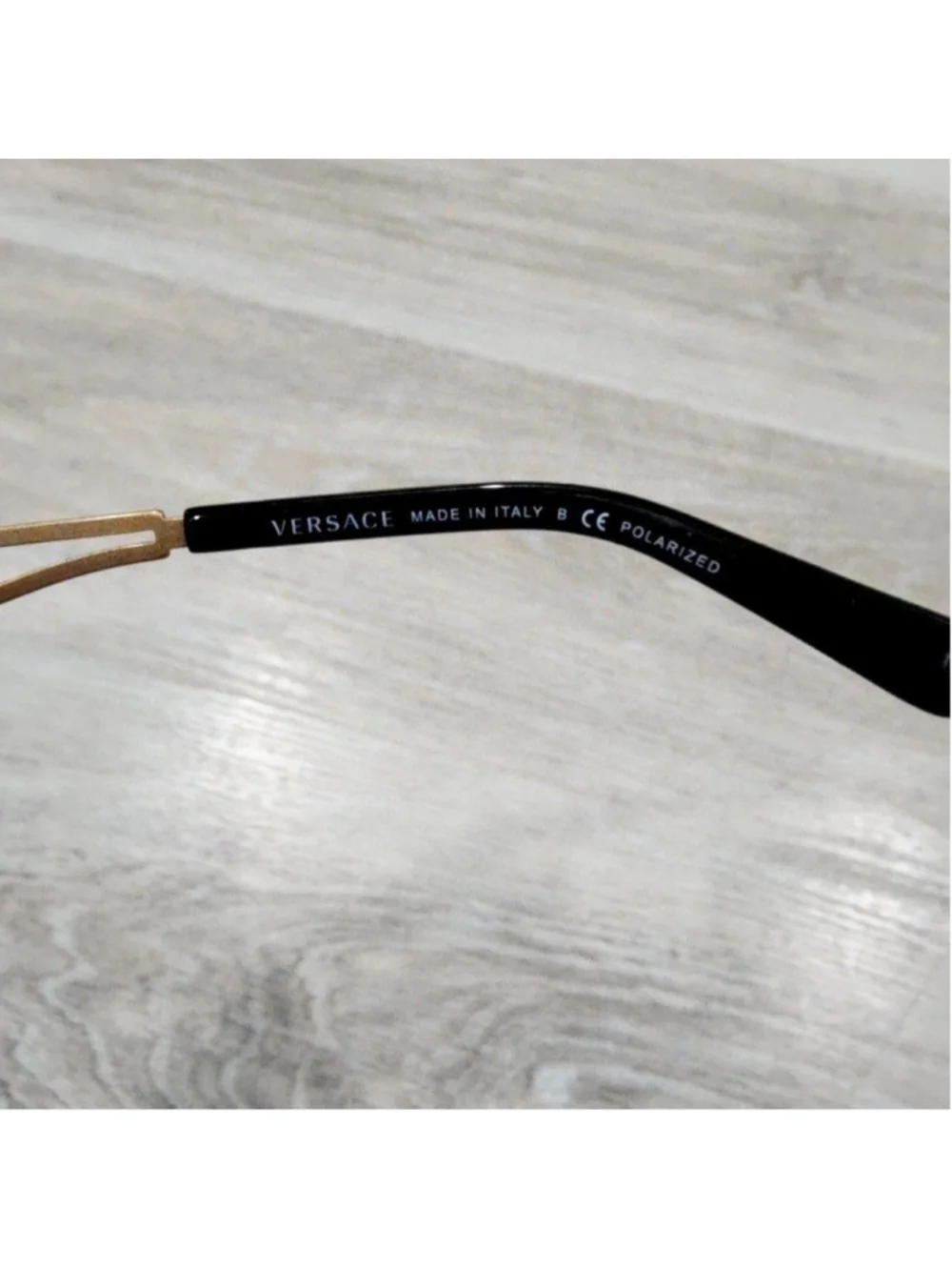 Versace Sunglasses Womens Black Oversized Cat Eye Polarized Gray 4295 GB1/T3